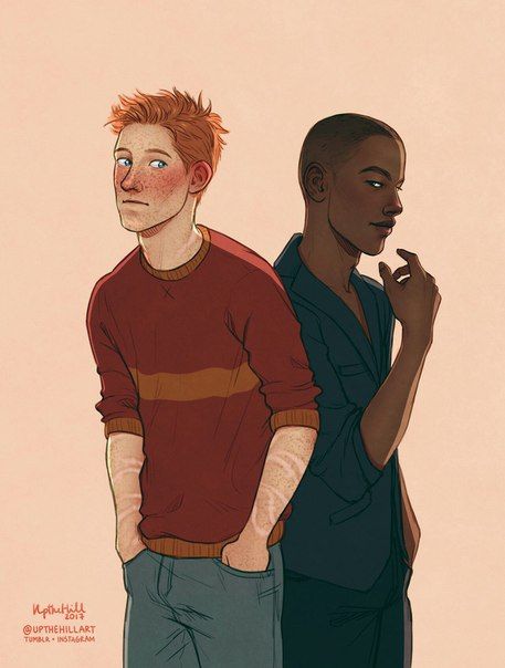 Fanart Harry Potter, Drarry Fanart, Harry And Ginny, Ronald Weasley, Gay Harry Potter, Images Harry Potter, Harry Potter Ships, Golden Trio, Harry Potter Fanfiction