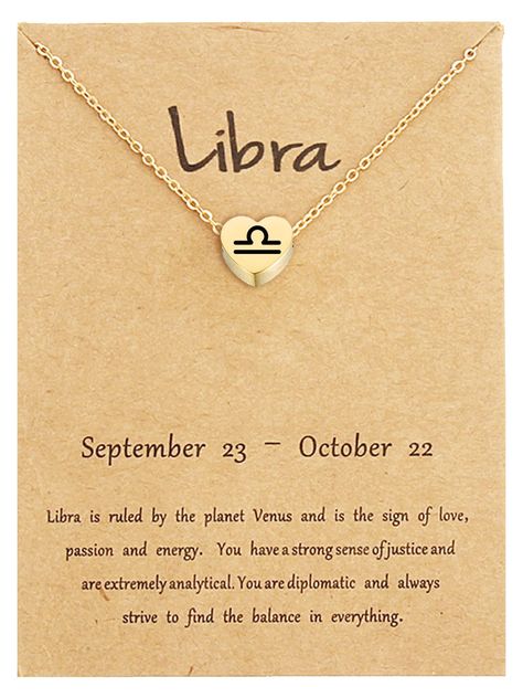 PRICES MAY VARY. LIBRA ZODIAC NECKLACE: Libra (9/23-10/23)should behave gracefully and elegantly, they are fair and impartial, so they are usually reconciled in many cases. ADJUSTABLE CHAIN CONSTELLATION NECKLACE: Affordable, fashion style easy to match your outfits, Stretch and durable adjustable easy to wear and take off. HEART PENDANT NECKLACE: The 360-degree polished heart pendant is engraved with different constellations, so you have more choices to prepare different gifts for your family, friends and lovers. OCCASIONS: This Necklace is a perfect womens & mens jewelry for any occasion to change your style and mood. BEST SERVICE:If you have any questions about the neackalce, PLEASE free to contact us! We will bring you the most satisfactory answer, and keep you in a happy mood all days Libra Fashion, Libra Necklace, Happy Mood, Constellation Necklace, Zodiac Necklace, Moon Pendant Necklace, Zodiac Jewelry, Libra Zodiac, Zodiac Necklaces