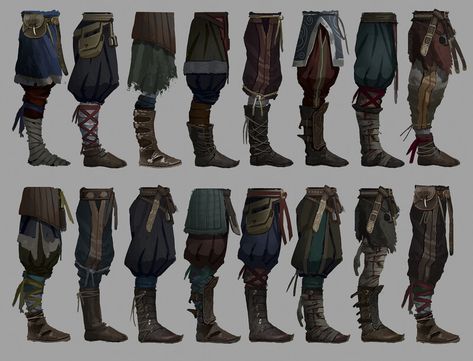 Rouge Clothing Dnd, Goblin Artificer, Pirate Shoes, Medieval Clothing, Fantasy Costumes, Fantasy Armor, Armor Concept, 판타지 아트, Character Design References