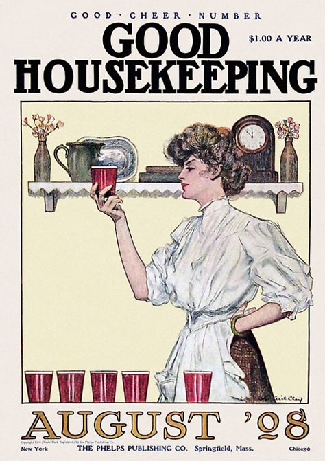 Good Housekeeping Magazine, August 1908 House Keeping, Au Pair, Journal Vintage, Old Norse, Old Magazines, Good Cheer, Women Magazines, Good House, Good Housekeeping