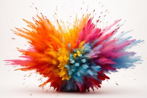 Realistic colorful mixed rainbow powder explosion Powder Explosion, Rainbow Explosion, Premium Photo, Rainbow, Stock Photos, Memes, Color