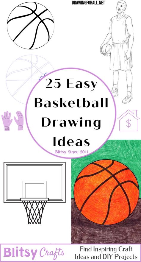 Basketball Drawings Sketches Easy, How To Draw A Basketball, Basketball Drawing Ideas, Basketball Painting Ideas, Draw A Basketball, Basketball Sketch, Basketball Doodle, Basketball Painting, Sketch Outline