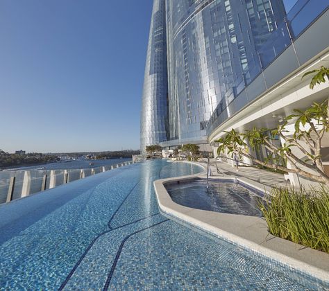 Crown Towers Hotel Pool in Barangaroo | Crown Sydney Crown Hotel Sydney, Crown Sydney, 2nd October, 2022 Goals, Sky Pool, Poolside Dining, Infinity Pools, Sydney Hotel, Cars Bmw