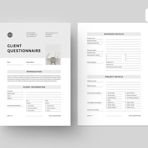 Client Questionnaire Client Questionnaire Design, Business Logo Fonts, Font Psychology, Questionnaire Design, Graphic Design Clients, Client Questionnaire, Questionnaire Template, Business Fonts, Graphic Tee Outfits