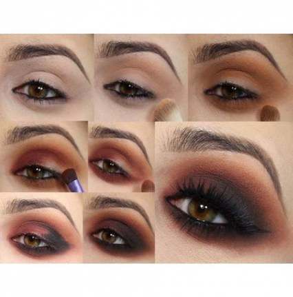 Smokey Eyes Tutorial, Smokey Eye Makeup Steps, Make Up Designs, Make Up Tutorials, Black Smokey Eye, Smokey Eye Tutorial, Eye Makeup Steps, Beauty Make-up, Makijaż Smokey Eye