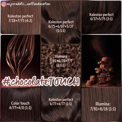 Rich Brown Hair Color Formula, Chocolate Brown Hair Formula Wella, Wella Brown Color Formulas, Wella Brunette Formulas, Wella Color Touch Formulas Brown, Old Money Brunette Hair Formula, Chestnut Brown Hair Formula, Wella Koleston Perfect Formulas, Wella Color Formulas Brown