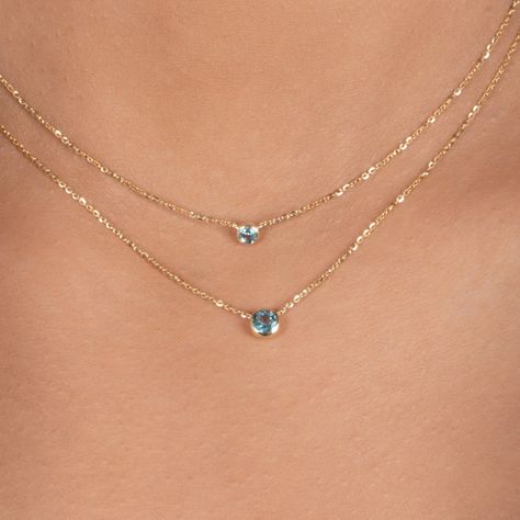 This dainty aquamarine station necklace is perfect for everyday wear. Bezel set in solid 14k gold, available in 2 sizes, and adjustable at 2 lengths... the ultimate March birthstone necklace. Stone: Aquamarine Size: 3MM or 4MM 14k Solid Yellow Gold Gold Band Engagement Rings, Conch Piercing Jewelry, March Birthstone Necklace, Helix Piercing Jewelry, Fine Gold Jewelry, March Birthstone Jewelry, Coastal Granddaughter, Cartilage Earrings Hoop, Flat Back Earrings