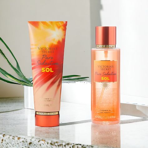 Victoria Secret Pure Seduction Sol Bodyspray & Lotion Set Of 2. Limited Edition. New. Great Gift! Captivating Blends Of Orange Minosa With Dewy Pineapple. Included Full Size Bodyspray (8.4oz) And Body Lotion (8oz). Buy With Confidence, I Have Great Reviews, And Ship Quickly With Care. Clean, Non-Smoking Home. Vs Victoria Secret Pure Seduction Sol Body Lotion Set Bundle Spring Summer Scents Giftset Birthday Gift Orange Mimosa Pineapple Perfume Oil Recipes, Orange Mimosa, Sol Body, Perfume Hacks, Her Perfume, Victoria's Secret Perfume, Summer Scents, Victoria Secret Body Mist, Victoria Secret Lotion