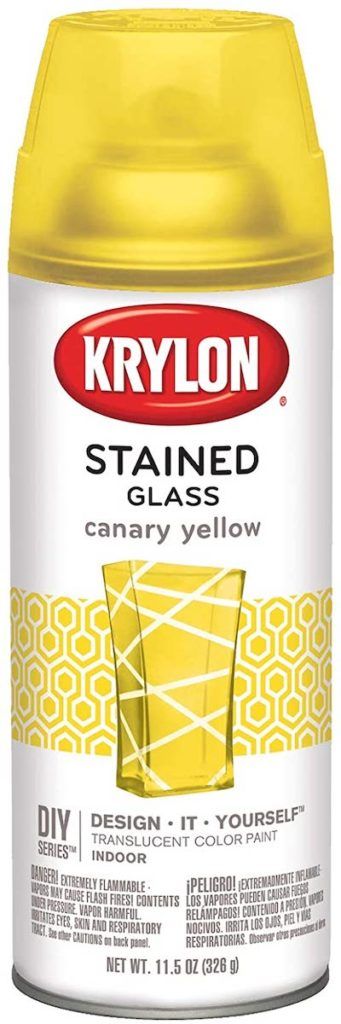 The Best Paint For Glass Jars - The Creative Folk Spray Paint Bottle, Best Paint For Glass, Paint For Glass, Spray Painted Bottles, Yellow Spray Paint, Glass Spray Paint, Painting Glass Jars, Spray Paint Cans, Stained Glass Paint