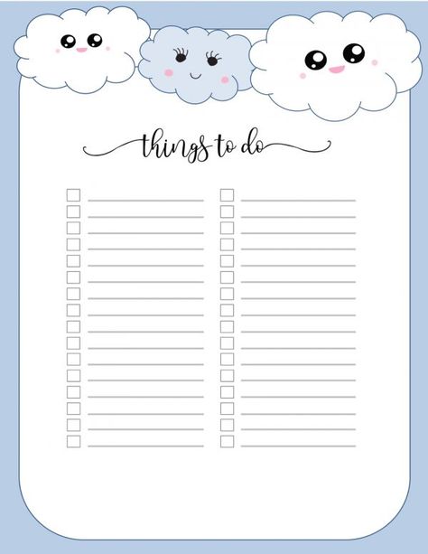 FREE Printable To Do List | Print or Use Online | Access from Anywhere To Do List Bullet Journal Free Printable, To Do Aesthetic List, Cute Checklist Template, Cute To Do List Template, Do To List, Cute Checklist, To Do List Design, Aesthetic To Do List, To Do List Aesthetic