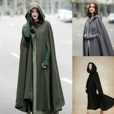 Long Hooded Cloak, Mantel Cape, Mode Mantel, Cape Cloak, Hooded Wool Coat, Long Cape, Cashmere Cape, Poncho Coat, Cashmere Hoodie