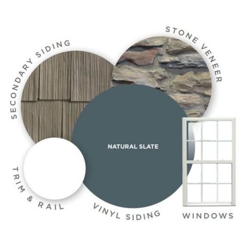 Slate Color House Exterior, Slate Blue Farmhouse Exterior, Dark Grey Beach House Exterior, Sw Slate Tile Paint Exterior, Downing Slate Sherwin Williams Exterior, Coastal Exterior House Colors, Lake Cottage Decor, Metal Building House Plans, Exterior Color Palette