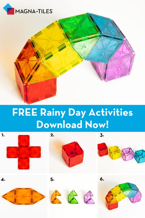 Free kids activities using magnetic tiles that you can download from Magna-Tiles. Downloads include how to build a rainbow, alphabet cards, number cards, and other great rainy day activities for kids. Easy Activities For Preschoolers, Free Preschool Activities, Magna Tiles, Activities For Preschoolers, Earth Day Activities, Alphabet Cards, Easy Activities, Free Preschool, Rainy Day Activities