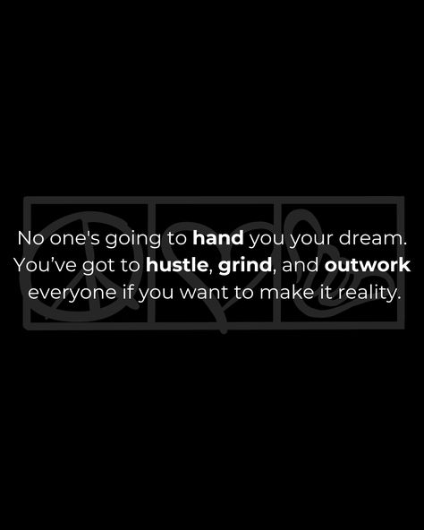 Dreams don’t just happen; they’re built with sweat, determination, and relentless effort. If you want it, you have to outwork everyone around you. No one’s handing out success—you’ve got to take it. #LetsGrow #GrindDontStop #WorkForIt #OutworkEveryone #RelentlessPursuit #DreamChaser #HustleAndMotivate #NoDaysOff #HardWorkPaysOff #EarnIt #StayHungry Outwork Everyone, Dream Chaser, Hard Work Pays Off, Dont Stop, Motivational Quotes, Make It Yourself, Quotes