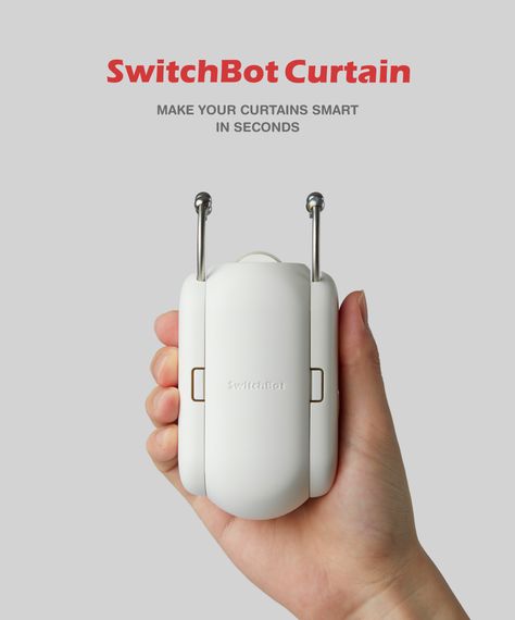 SwitchBot Curtain - make curtains smart in seconds | Indiegogo Switchbot Curtain, Smart Curtains, House Curtains, Tech Lab, Make Curtains, Basement Redo, Smart Hub, Car Part Furniture, Electrical Installation