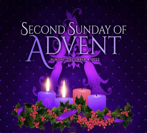 Second Sunday Of Advent, Candles 2022, Advent Images, Happy Advent, Advent Catholic, Advent Time, First Sunday Of Advent, Gospel Reading, Graphics Background