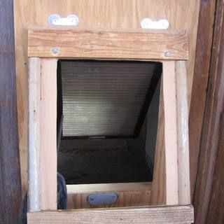 A Dog Door: The Two-Flap Solution Dog Door Diy, Diy Dog Door, Small House Projects, Dog Door Ideas, Pet Door Ideas, Diy Doggie Door, Doggy Doors, Cat Shelters, Doggy Door