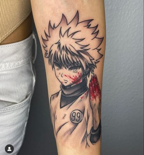 Tatuaje Trash Polka, Half Sleeve Tattoos Sketches, Watercolor Tattoo Ideas, Line Art Tattoo, Hunter Tattoo, Purple Tattoos, Mommy Tattoos, Hxh Characters, Full Body Tattoo