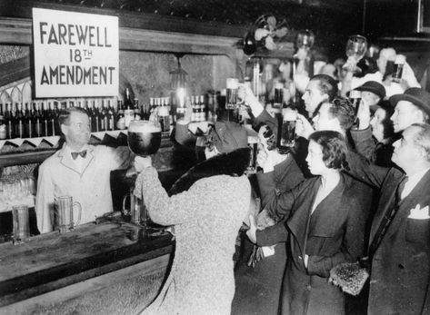 The Night Prohibition Ended | HISTORY Prohibition Party, End Of Prohibition, Beer Wall, Cocktail Art, Vintage Bar, Vintage Art Prints, Vintage Photo, Large Art, Vintage Wall Art