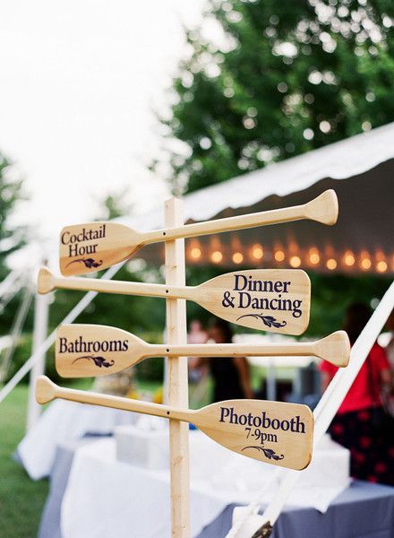 Paddle wedding sign! Love this idea for a nautical wedding. Nautical Wedding Inspiration, Nautical Wedding Theme, Nautical Party, Lakeside Wedding, Coastal Wedding, Lake Wedding, Salou, Maryland Wedding, Outdoor Event