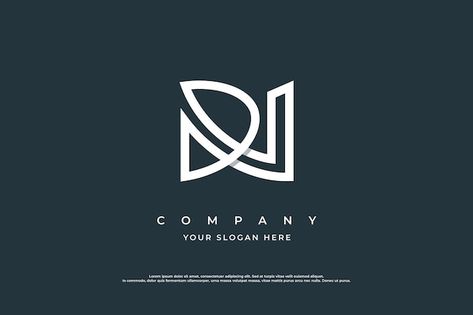 Vector initial letter dn logo or nd mono... | Premium Vector #Freepik #vector #nd #logo-illustration #n-logo #letter-logo Nd Logo, Typography Branding, Logo Letter, Monogram Logo Design, Letter Logo Design, Art Drawings Sketches Creative, Logo Illustration, Initial Letter, Initial Letters