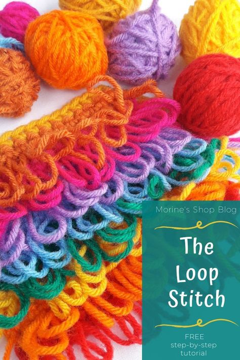 Crochet Loop Stitch Baby Blanket, How To Crochet Loopy Stitch, Crochet Loops Stitch, Decreasing Stitches In Crochet, How To Crochet Loop Stitch, Crochet Loop Stitch Tutorial, Loopy Crochet Stitch, Loop Crochet Stitch, Loose Crochet Stitches