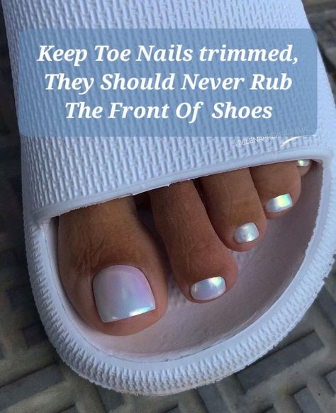 Summer Nails And Pedicure, 2024 Spring Pedicure, Opal Toe Nails, White Pedicure With Glitter, 2024 Summer Toe Nails, Mermaid Pedicure Toes, May Toe Nail Colors, Shellac Pedicure Toenails Summer, Pearl Pedicure Ideas