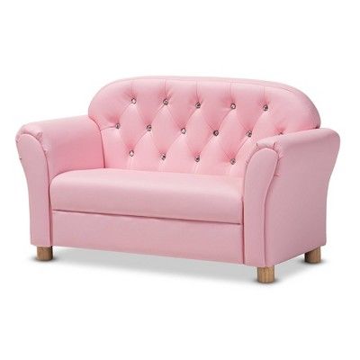 Disney Movie Marathon, Diamond Tufting, Modern Loveseat, Baxton Studio, Marathons, Leather Loveseat, Disney Movie, Pink Kids, Watch Tv