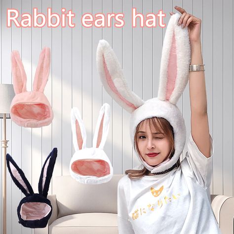 Moving Ears Hat, Costume For Men, Hood Hat, Ear Cap, Bunny Head, Hat Patterns To Sew, Holiday Hats, Ear Party, Bunny Hat