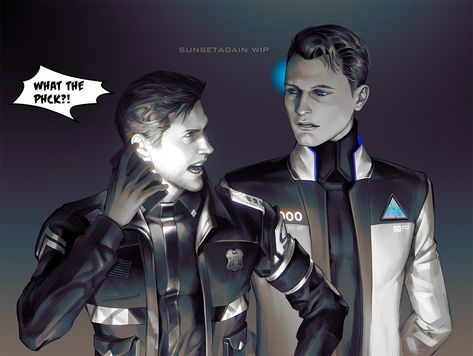 Gavin Reed Fanart, Gavin Reed, Detroit Become Human Connor, Detroit Being Human, Body Reference Drawing, Detroit Become Human, Animal Sketches, Comic Panels, Tattoo Style