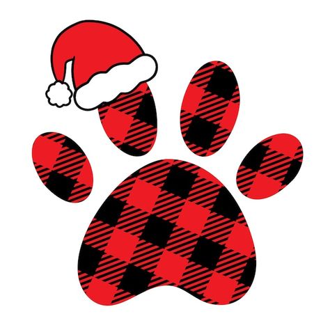 Paw print with buffalo plaid pattern. ha... | Premium Vector #Freepik #vector #christmas-symbols #christmas-art #dog-pattern #christmas-decor Merry Christmas Illustration, Christmas Symbols, Handpainted Christmas Ornaments, Christmas Wallpaper Iphone Cute, Miss My Dog, Merry Woofmas, Illustration Christmas, Buffalo Plaid Pattern, Vector Christmas