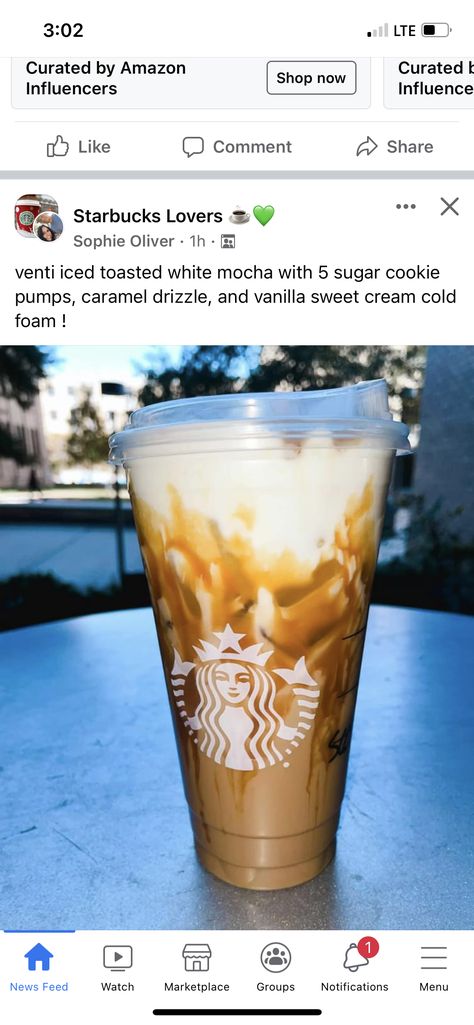 Sugar Cookie Starbucks Drink, Caribou Drinks, Starbucks Fall Drinks, Starbucks Drink Menu, Coffee Orders, Starbucks Secret Menu Recipes, Cold Starbucks Drinks, Starbucks Orders, Starbucks Drinks Diy