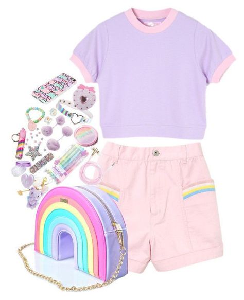 Pastel Colors Fashion, Kid Core Outfits, Kidcore Clothing, Space Outfit, Rainbow Outfit, Bright Fashion, Baby Christmas Outfit, Kawaii Accessories, Stylish Dresses For Girls