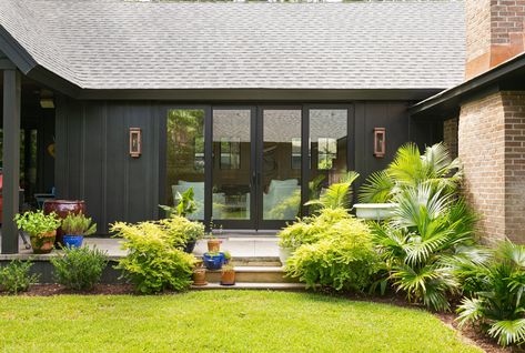 1960s Ranch-Style Remodel - Charleston Home   Design Magazine, Home Professionals, Charleston SC 1950s Ranch House Exterior, Ranch Home Exterior Makeover, Ranch House Exterior Colors, 1960s Ranch House Exterior, 1960s Ranch House, 1960s Ranch House Remodel, 60s Ranch, Hardy Plank Siding, Ranch House Remodel