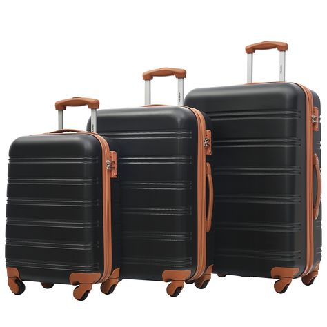 Upgrade your travel experience with our 3-piece hardside spinner luggage set, designed to meet all your travel needs. Crafted from lightweight 100% ABS material, these suitcases come in three convenient sizes: 20 inches, 24 inches, and 28 inches. Hard Case Luggage, Premium Luggage, Hardside Luggage Sets, 3 Piece Luggage Set, Hardside Spinner Luggage, Spinner Luggage Sets, Lightweight Suitcase, Hardside Luggage, Checked Luggage