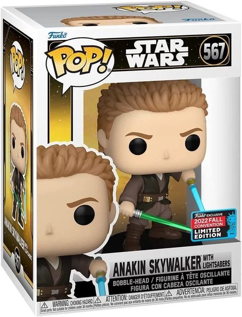 Star Wars Anakin Skywalker, Starwars Jedi, Star Wars Attack Of The Clones, Star Wars Merch, Sabre Laser, Funko Pop Dolls, Funko Figures, Star Wars Anakin, Star Wars Drawings