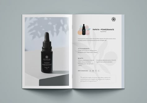 Ocinium Brochure / Cosmetic Brand on Behance Cosmetics Catalogue Design, Beauty Catalogue Design, Building Brochure Design, Art Brochure Design, Cosmetic Catalogue Design, Health Brochure Design, Brochure Design Creative Graphics, A5 Brochure Design, Brochure Design Travel