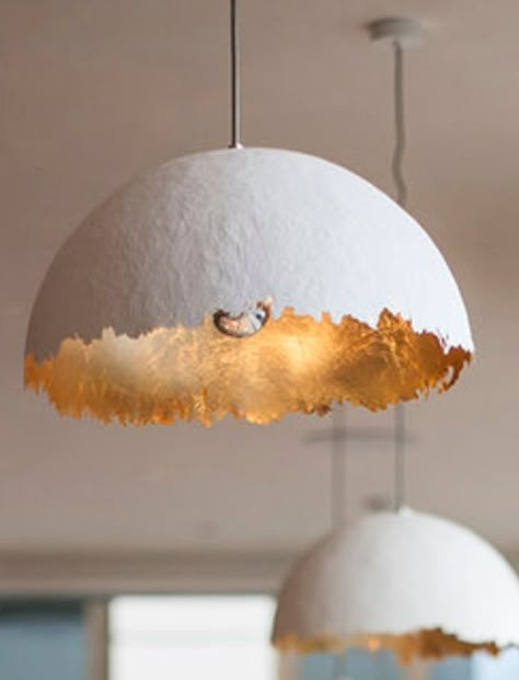 Paper Mache Light, Diy Luminaire, Wabi Sabi Interior, Diy Lampe, Diy Light, Ceramic Artwork, Paper Light, Diy Lamp Shade, Deco Luminaire