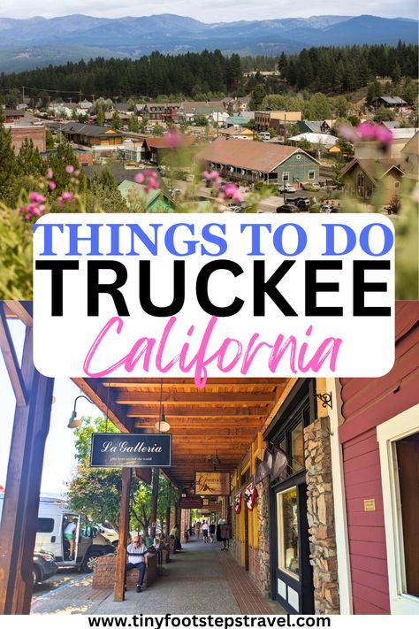 The best things to do in Truckee, California for a memorable time. Here you will find restaurants, activities, and more to enjoy in the area. Things To Do In Truckee Ca, Truckee California Things To Do In, Truckee California, Truckee River, North Lake Tahoe, Weekend Ideas, Virginia City, Whitewater Rafting, South Lake Tahoe