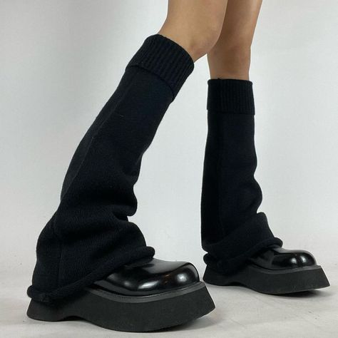 Kiki's Delivery Service Cosplay, Supernatural Outfits, Black Leg Warmers, Knitted Leg Warmers, Anime Guys Shirtless, Korean Outfits, Black Knit, Leg Warmers, Cute Fashion