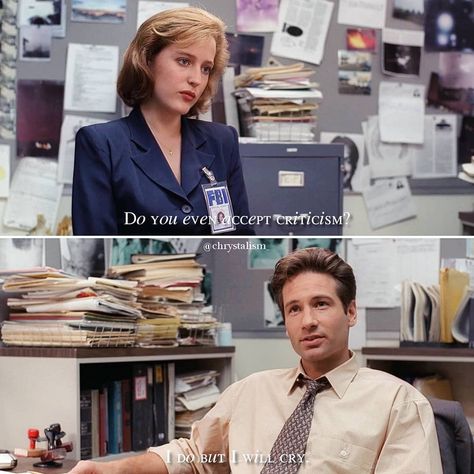 The X-Files | I Want To 🐝🍁 on Instagram: “He's baby  #thexfiles #thexfilesedit #conduit #funny #memes #misquotes #incorrectquotes #fakescene #story #danascully #gilliananderson…” The X Files Funny, X Files Quotes, X Files Funny, Entj Women, Olivia Art, Mulder Scully, Fox Mulder, Dana Scully, David Duchovny