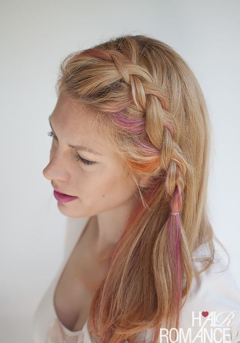 Side-swept Dutch braid Side Swept Dutch Braid, Dutch Braid Hairstyle, Braid Hairstyles For Long Hair, Braid Hairstyle Tutorial, Side Braids For Long Hair, Cute Side Braids, French Princess, Girls With Long Hair, Side Ponytail Hairstyles