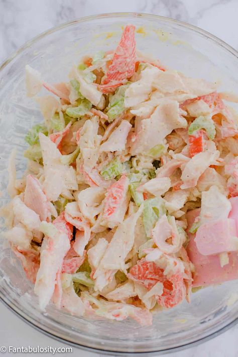 Deli Style Crab Salad, Homemade Crab Salad, Best Imitatation Crab Salad Recipe, Kickin Crab Salad, Faux Crab Salad, Copycat Golden Corral Crab Salad, Crab Salad Recipes Cold, Mock Crab Salad Recipes, Imitated Crab Salad Recipes Easy