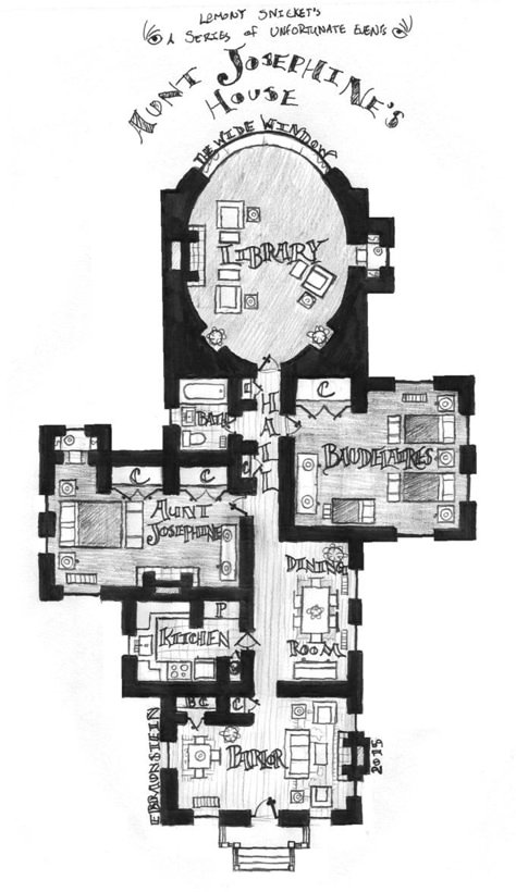 Beetlejuice House Floor Plan, Gothic House Floor Plan, Movie Apartments, Aunt Josephine, Fancy Buildings, Beetlejuice House, Vintage Floor Plans, Fantasy Houses, Sims Houses