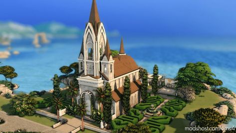 Wedding Chapel – NO CC mod for The Sims 4 at ModsHost! What about a big wedding ceremony in the new world of Tartosa? With this provincial chapel your Sims are ready to tie the knot full of style. This lot is a wedding venue and the interior and exterior was built thinking of a complete wedding ceremony. *The cover and vanity images were taken using reshade.... Sims 4 Wedding Chapel, Sims 4 Chapel, Sims 4 Wedding Venue No Cc, Big Wedding Ceremony, No Cc Sims, Mod For Sims 4, Sims 4 No Cc, The Sims 4 Lots, Sims 4 Challenges