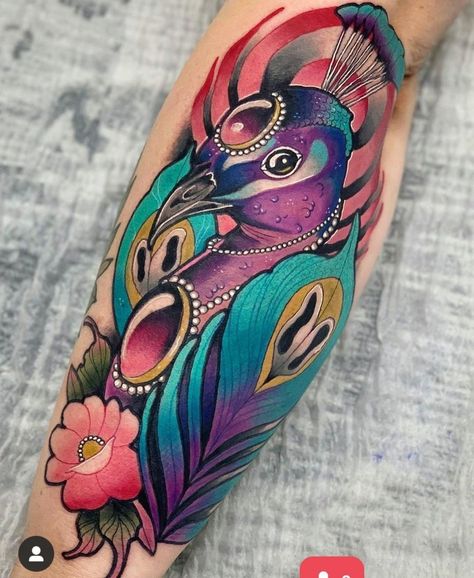 Peacock Tattoos, Rebirth Tattoo, Neo Traditional Art, Neo Trad Tattoo, Tattoo Uk, Mastectomy Tattoo, Peacock Feather Tattoo, Peacock Tattoo, Forearm Sleeve