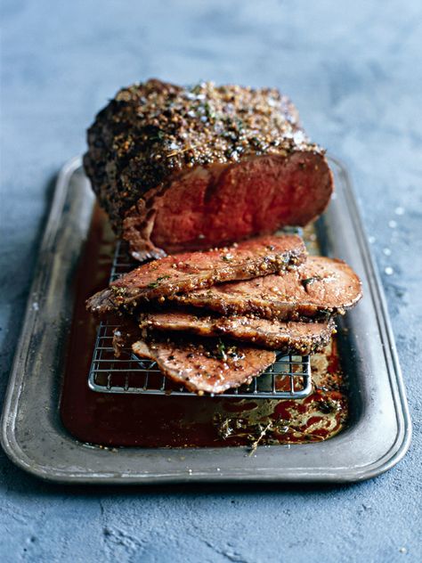 Mustard Roast Beef | Donna Hay Roast Beef Recipes, Where's The Beef, Cracked Pepper, Roasted Meat, Carne Asada, Modern Houses, Beef Dishes, Roast Beef, Crockpot Meals