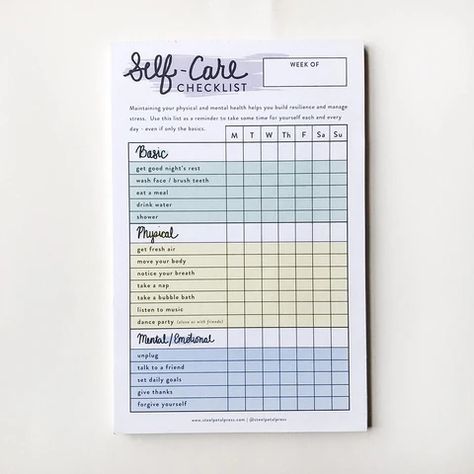 Printable Self Care, Self Care Checklist, Take Time For Yourself, Build Resilience, Self Care Bullet Journal, Health Planner, Time For Yourself, Health Journal, Journal Aesthetic