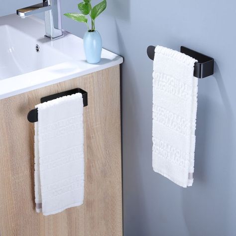 how high should a towel bar be Towel Rack Placement In Bathroom, Hand Towel Bar Placement, Hand Towel Holder Placement, Hand Towel Holder Ideas, Bathroom Towel Hanger, Bathroom Hand Towel Holder, Black Towel Bar, Wall Towel Racks, Decorate Ideas