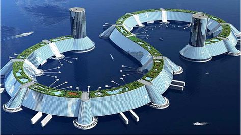 Jacque Fresco's and the Venus Project | News | Archinect Antonio Sant Elia, Venus Project, Floating Architecture, Autocad Blocks, Underwater City, Floating City, Architecture Ideas, Futuristic City, Future City